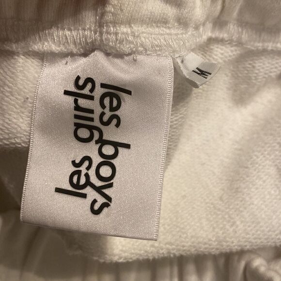 EUC LES GIRLS LES BOYS Ultimate Fit Sweats Loose Off-White Jogger Pants - Picture 5 of 8